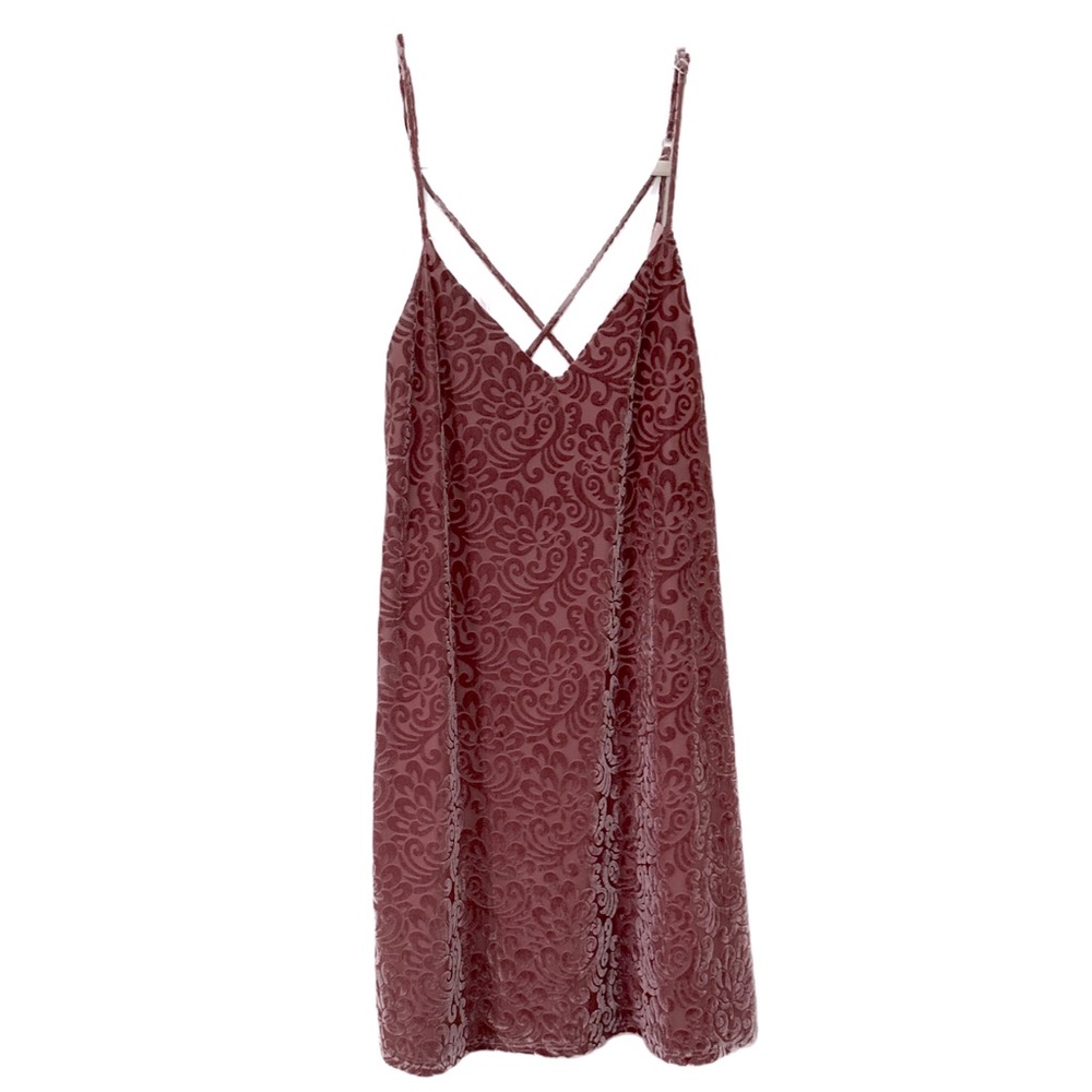 Libby Story Velvet Detail Mini Dress